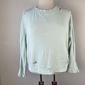 American Eagle Cropped and Distressed Sweatshirt Size S EUC
